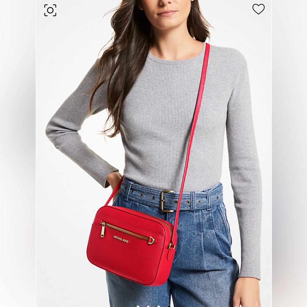 NWT Michale Kors Jet Set Large Saffiano Leather Crossbody Bag